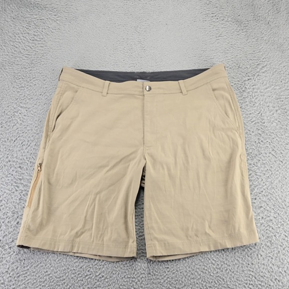 Columbia Shorts Mens‎ 38 Tan Omni Shield Advance Repellent Zip Pocket Camp Gorp - Picture 1 of 10